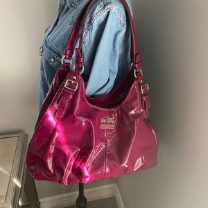Coach Patent Plum Hobo Handbag